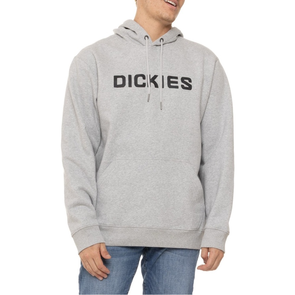 New Dickies Men’s Fleece-Lined Graphic Skate Hoodie -Gray, Size XL